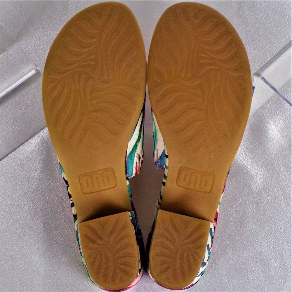 ONO 8M CARL 17 multicolor floral low-heel slide sandals leather uppers & linings - Picture 13 of 16
